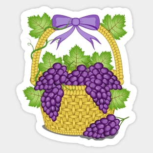 Grapes Basket Sticker